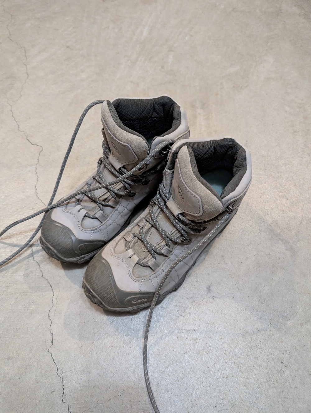 Oboz Bridger Women's 8.5 Gray Lace-Up Hiking Boots